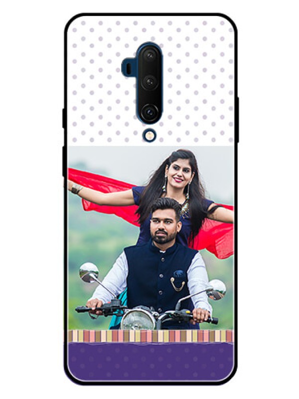 Custom Oneplus 7T Pro Photo Printing on Glass Case  - Cute Family Design