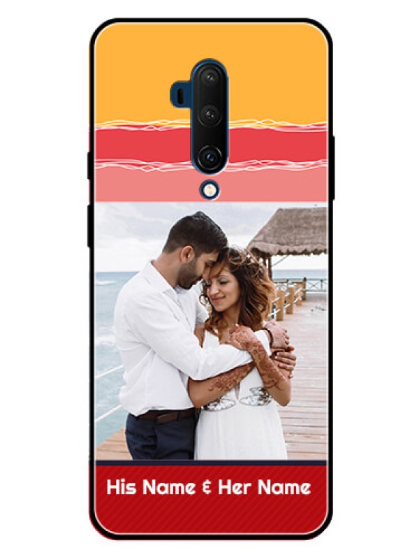 Custom Oneplus 7T Pro Custom Glass Mobile Case  - Colorful Case Design