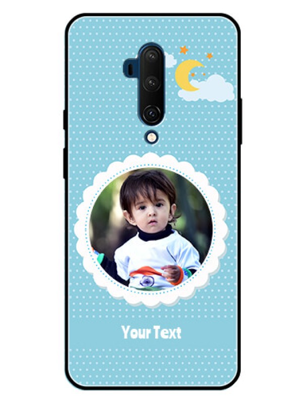 Custom Oneplus 7T Pro Personalised Glass Phone Case  - Violet Pattern Design