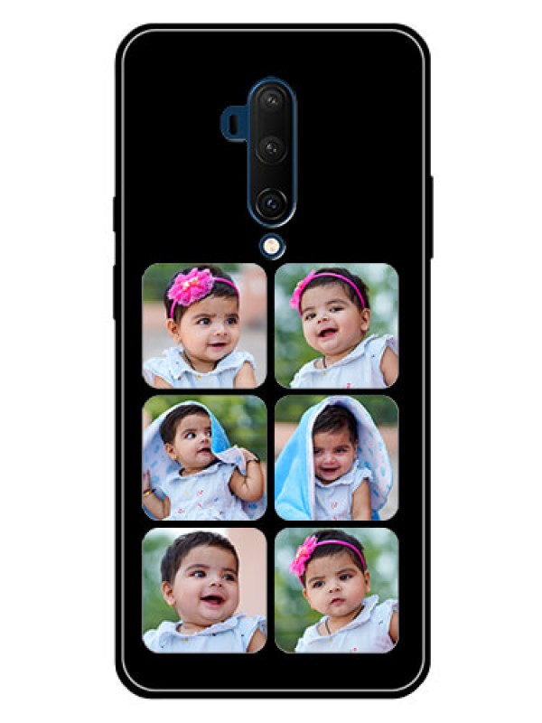 Custom Oneplus 7T Pro Photo Printing on Glass Case  - Multiple Pictures Design