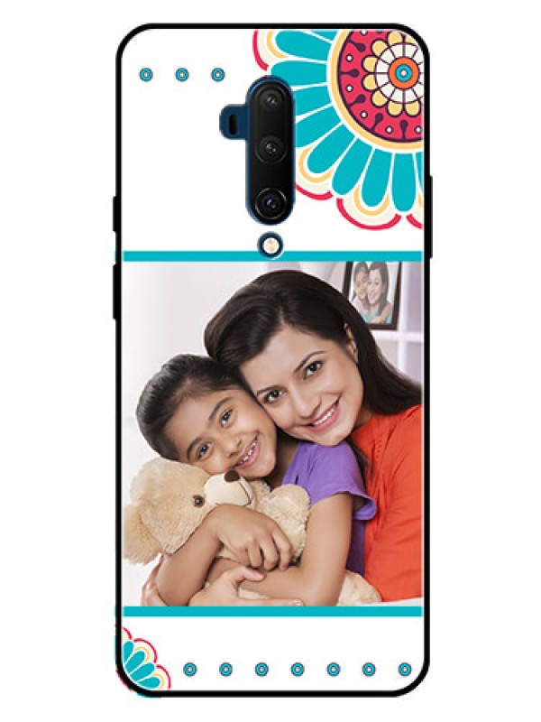 Custom Oneplus 7T Pro Custom Glass Phone Case  - Flower Design
