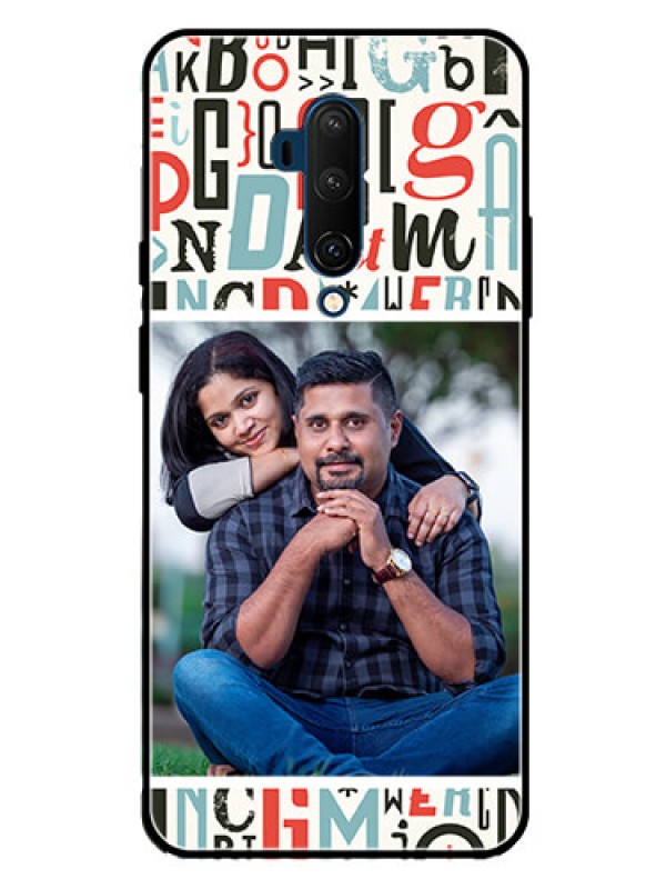 Custom Oneplus 7T Pro Personalized Glass Phone Case  - Alphabet Design