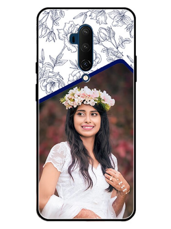 Custom Oneplus 7T Pro Personalized Glass Phone Case  - Premium Floral Design
