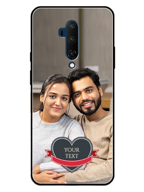Custom Oneplus 7T Pro Custom Glass Phone Case  - Just Married Couple Design