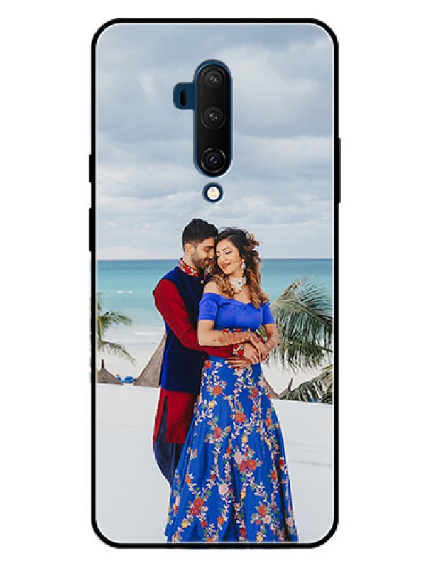 Custom Oneplus 7T Pro Photo Printing on Glass Case  - Upload Full Picture Design