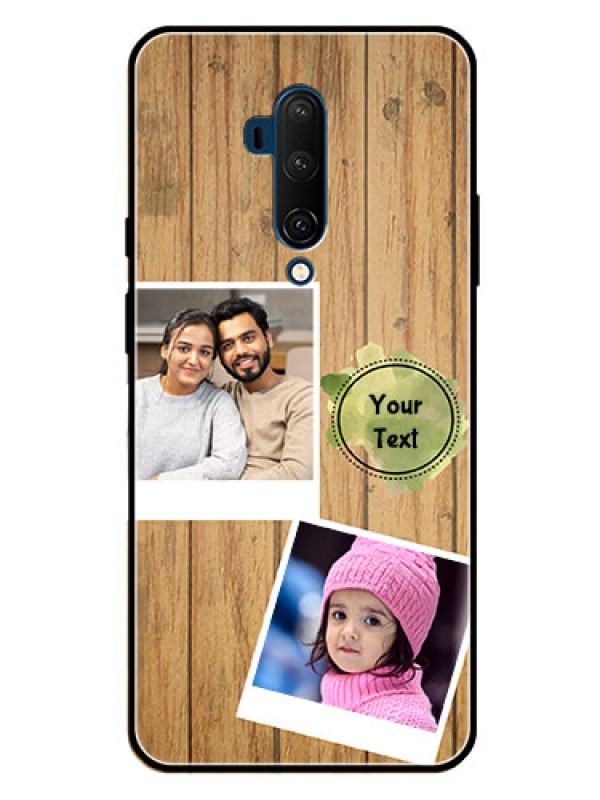 Custom Oneplus 7T Pro Custom Glass Phone Case  - Wooden Texture Design