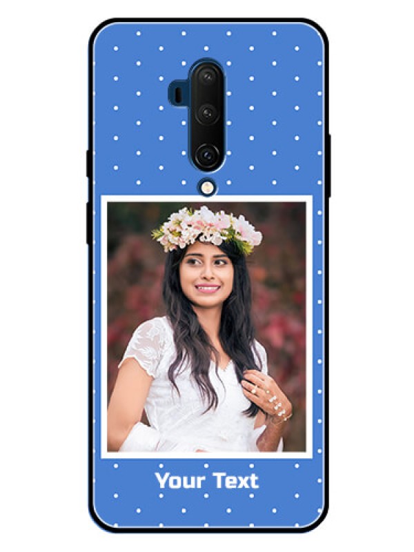 Custom Oneplus 7T Pro Photo Printing on Glass Case  - Polka dots design