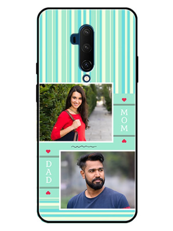 Custom Oneplus 7T Pro Custom Glass Phone Case  - Mom & Dad Pic Design