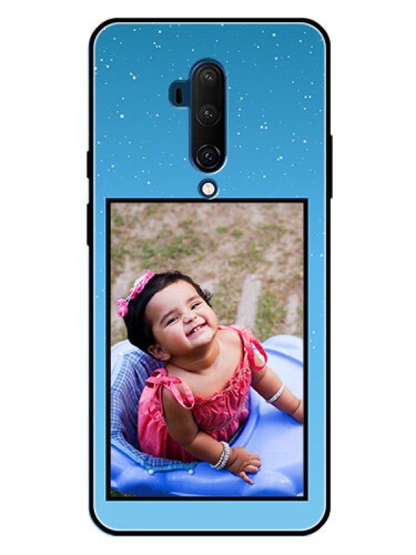 Custom Oneplus 7T Pro Custom Glass Mobile Case  - Wave Pattern Colorful Design