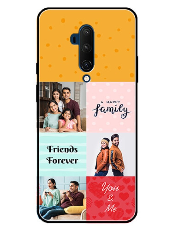 Custom Oneplus 7T Pro Personalized Glass Phone Case  - Images with Quotes Design