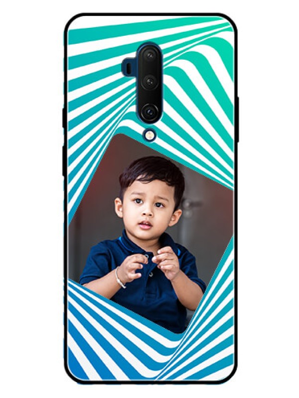 Custom Oneplus 7T Pro Personalized Glass Phone Case  - Abstract Spiral Design