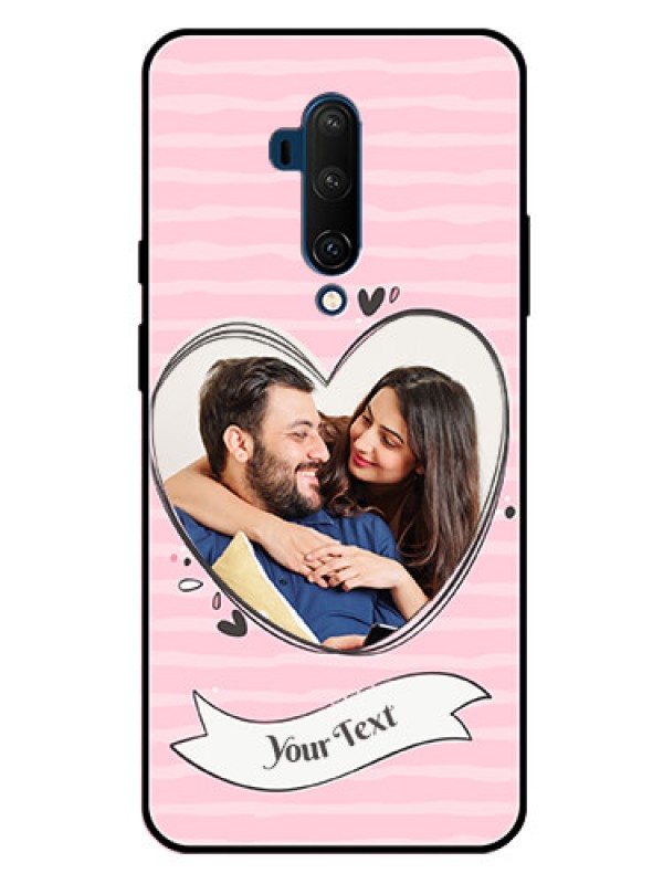 Custom Oneplus 7T Pro Custom Glass Phone Case  - Vintage Heart Design