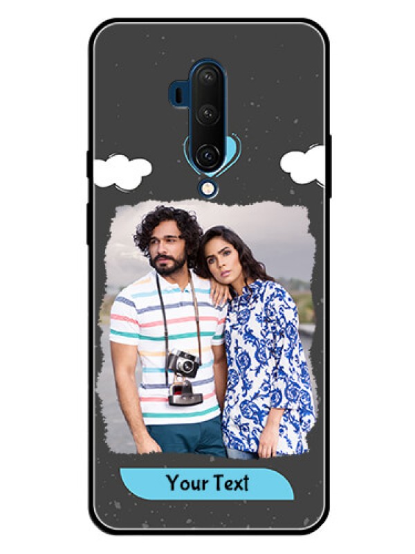 Custom Oneplus 7T Pro Custom Glass Phone Case  - Splashes with love doodles Design