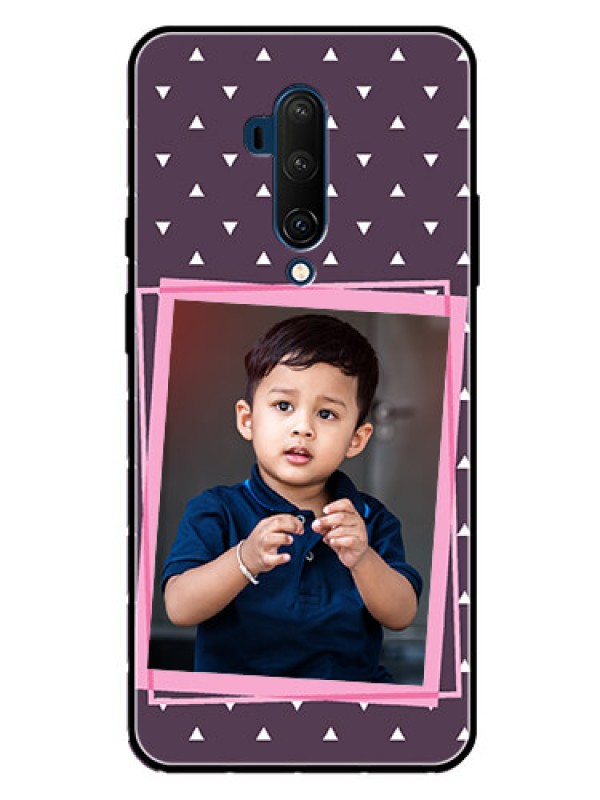 Custom Oneplus 7T Pro Custom Glass Mobile Case  - Triangle Pattern Dotted Design