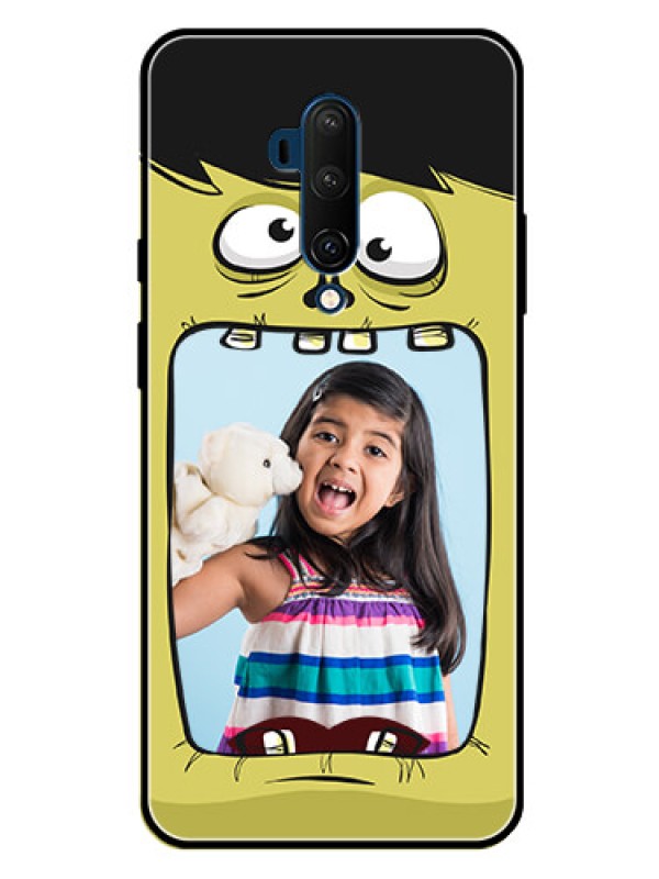 Custom Oneplus 7T Pro Personalized Glass Phone Case  - Cartoon monster back case Design