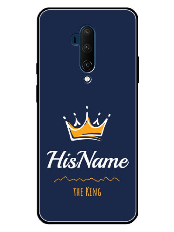 Custom Oneplus 7T Pro Glass Phone Case King with Name