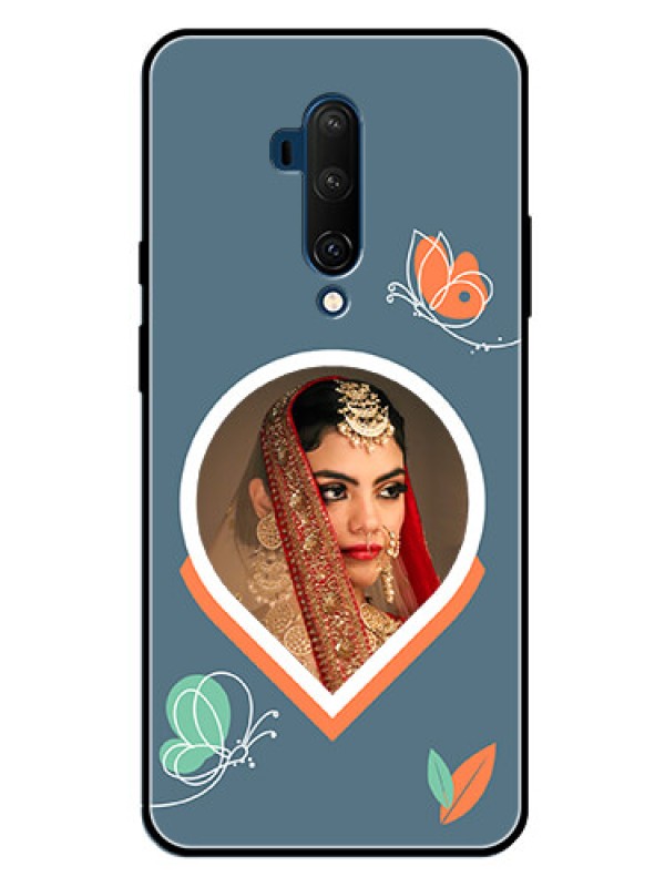 Custom OnePlus 7T Pro Custom Glass Mobile Case - Droplet Butterflies Design