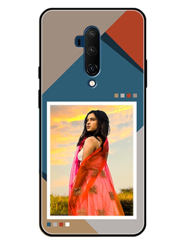 Custom OnePlus 7T Pro Personalized Glass Phone Case - Retro color pallet Design