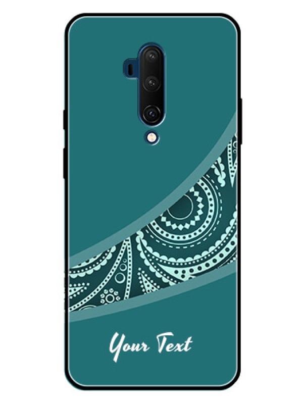 Custom OnePlus 7T Pro Photo Printing on Glass Case - semi visible floral Design