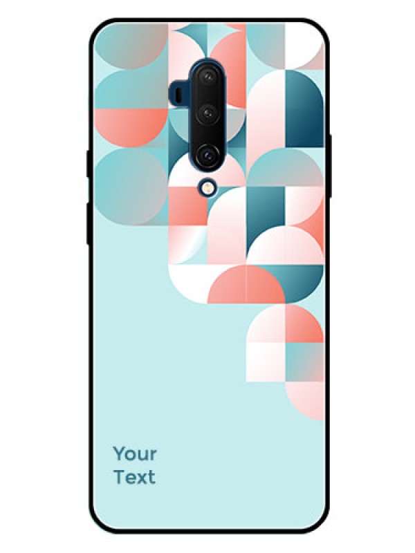 Custom OnePlus 7T Pro Custom Glass Phone Case - Stylish Semi-circle Pattern Design