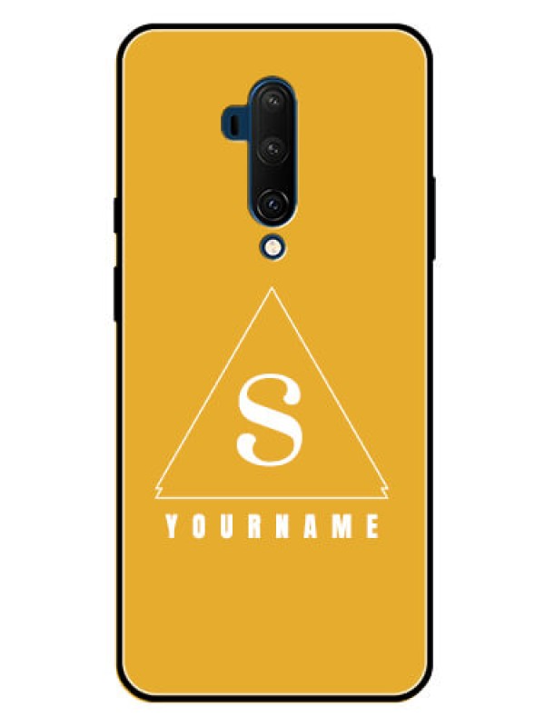 Custom OnePlus 7T Pro Personalized Glass Phone Case - simple triangle Design