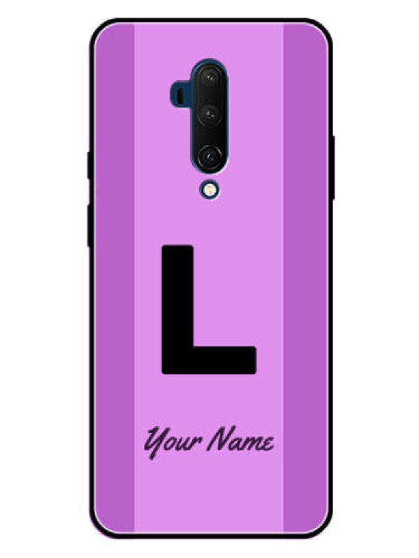 Custom OnePlus 7T Pro Custom Glass Phone Case - Tricolor custom text Design