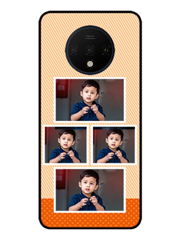 Custom OnePlus 7T Photo Printing on Glass Case  - Bulk Photos Upload Design