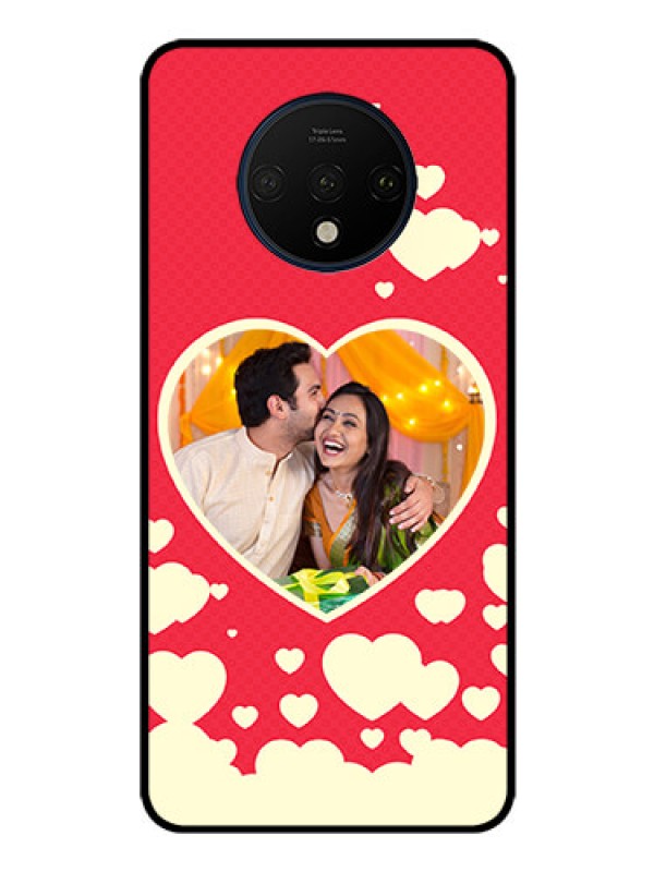 Custom OnePlus 7T Custom Glass Mobile Case  - Love Symbols Phone Cover Design