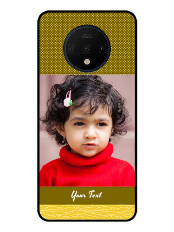 Custom OnePlus 7T Custom Glass Phone Case  - Simple Green Color Design
