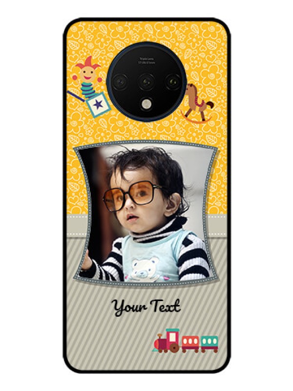 Custom OnePlus 7T Personalized Glass Phone Case  - Baby Picture Upload Design