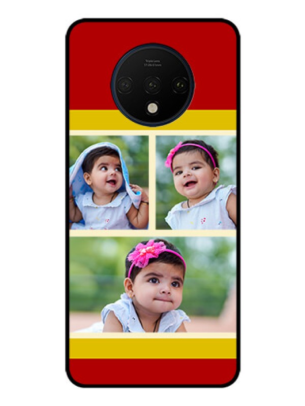 Custom OnePlus 7T Custom Glass Mobile Case  - Multiple Pic Upload Design