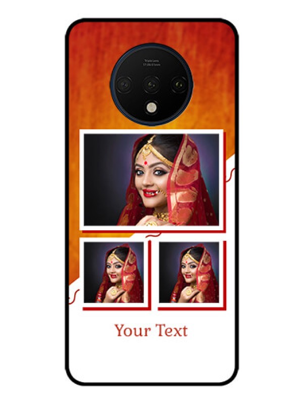 Custom OnePlus 7T Custom Glass Phone Case  - Wedding Memories Design  