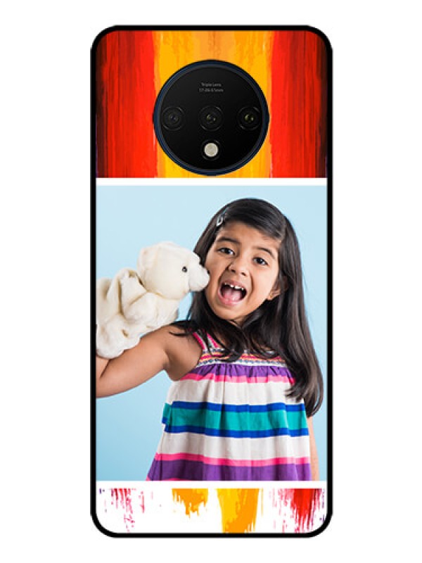 Custom OnePlus 7T Personalized Glass Phone Case  - Multi Color Design