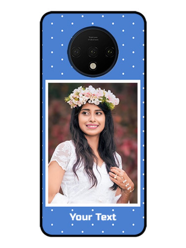 Custom OnePlus 7T Photo Printing on Glass Case  - Polka dots design