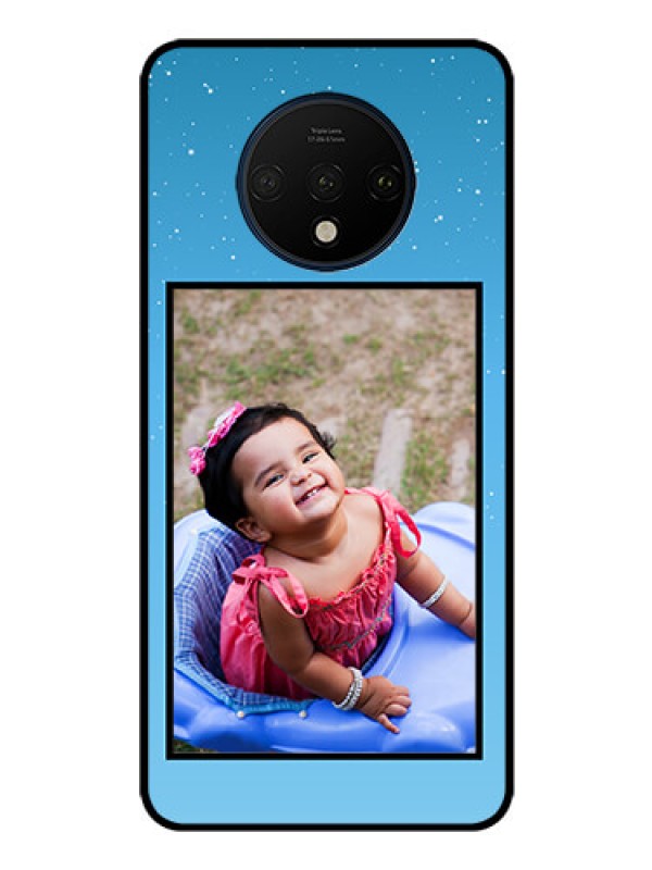 Custom OnePlus 7T Custom Glass Mobile Case  - Wave Pattern Colorful Design