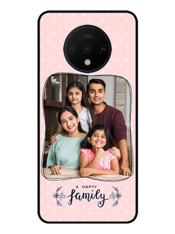 Custom OnePlus 7T Custom Glass Phone Case  - Family with Dots Design