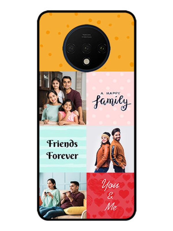 Custom OnePlus 7T Personalized Glass Phone Case  - Images with Quotes Design