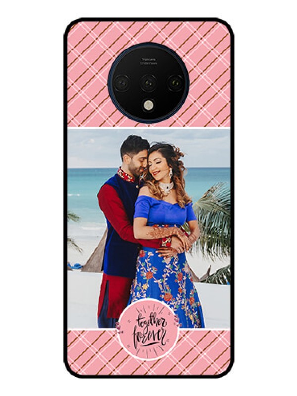 Custom OnePlus 7T Personalized Glass Phone Case  - Together Forever Design