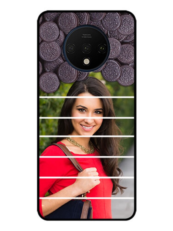 Custom OnePlus 7T Custom Glass Phone Case  - with Oreo Biscuit Design
