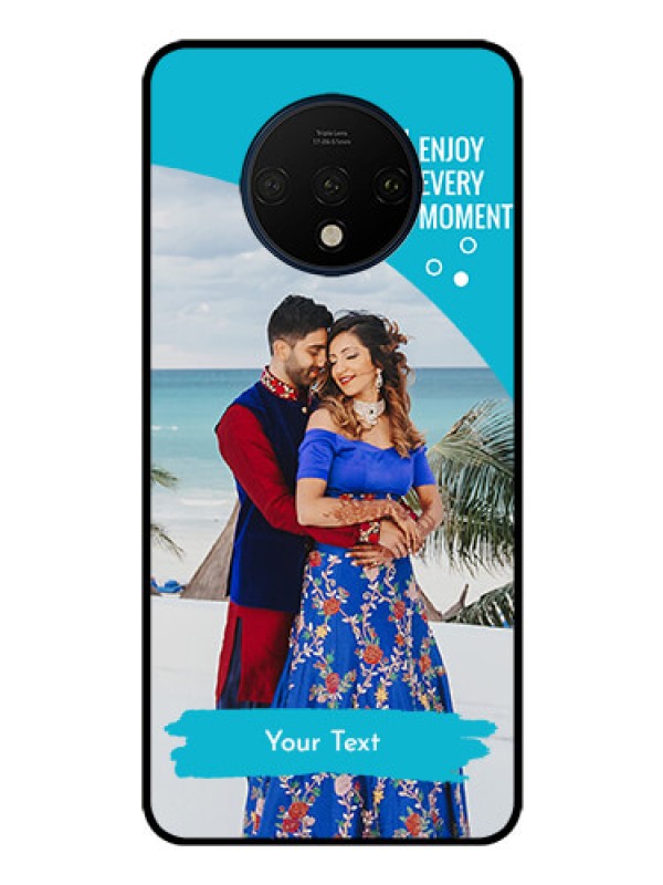 Custom OnePlus 7T Custom Glass Mobile Case  - Happy Moment Design