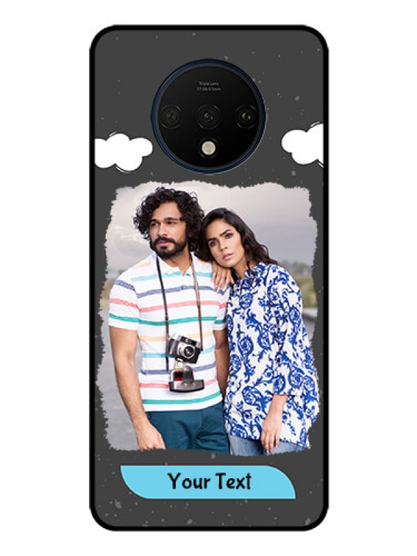 Custom OnePlus 7T Custom Glass Phone Case  - Splashes with love doodles Design