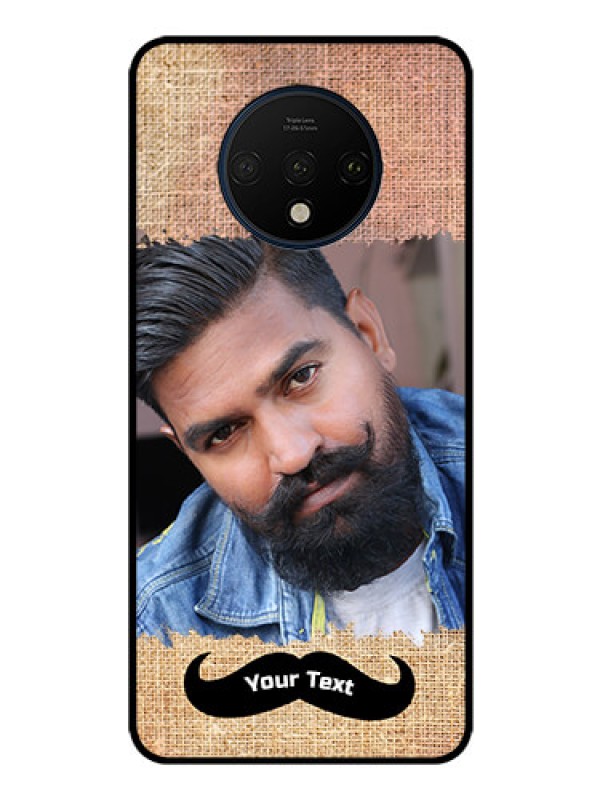 Custom OnePlus 7T Personalized Glass Phone Case  - with Texture Design