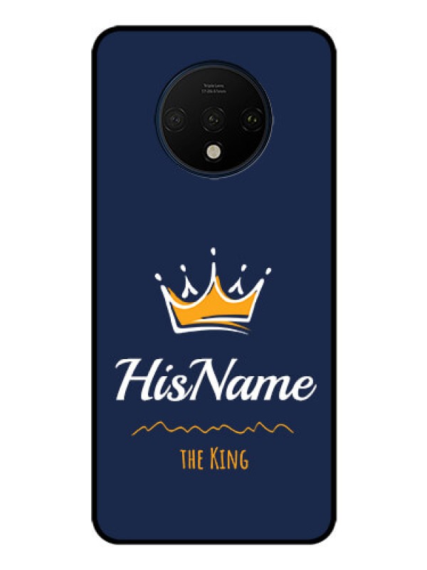 Custom Oneplus 7T Glass Phone Case King with Name