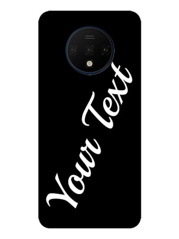 Custom Oneplus 7T Custom Glass Mobile Cover with Your Name