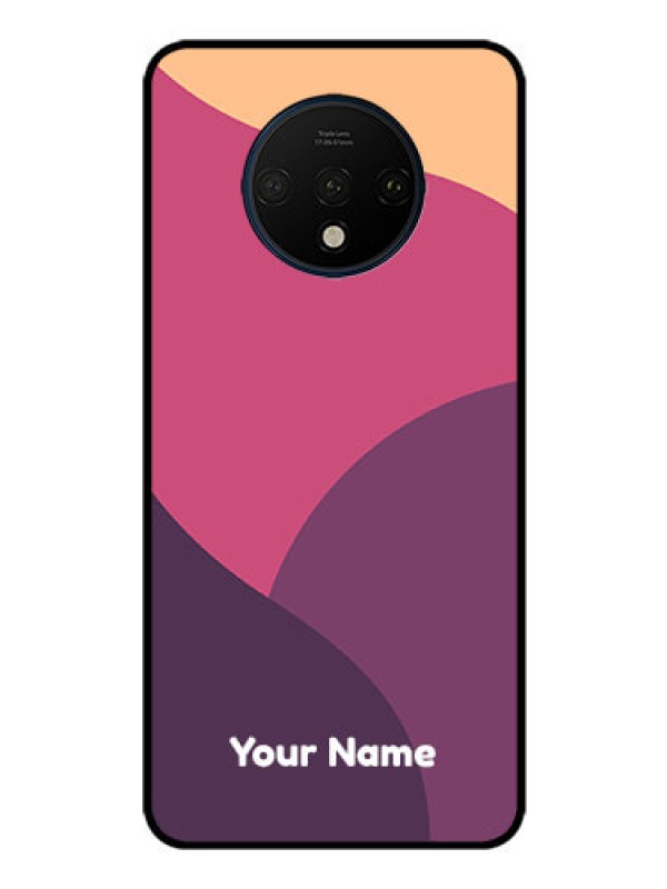 Custom OnePlus 7T Custom Glass Phone Case - Mixed Multi-colour abstract art Design