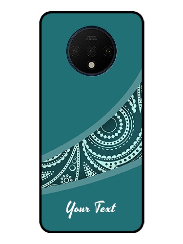 Custom OnePlus 7T Photo Printing on Glass Case - semi visible floral Design