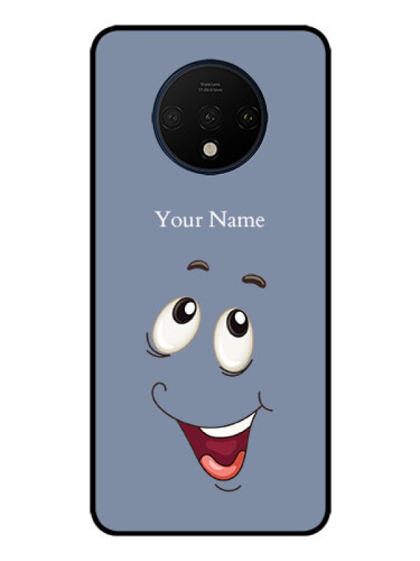 Custom OnePlus 7T Photo Printing on Glass Case - Laughing Cartoon Face Design