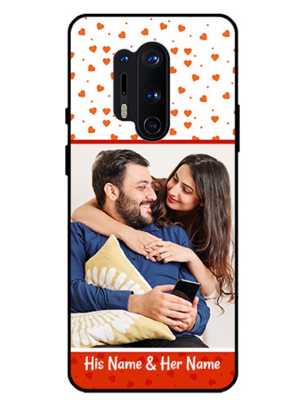 Custom Oneplus 8 Pro Custom Glass Phone Case  - Orange Love Symbol Design