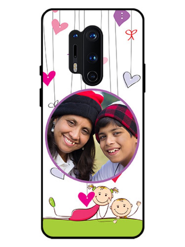 Custom Oneplus 8 Pro Photo Printing on Glass Case  - Cute Kids Phone Case Design