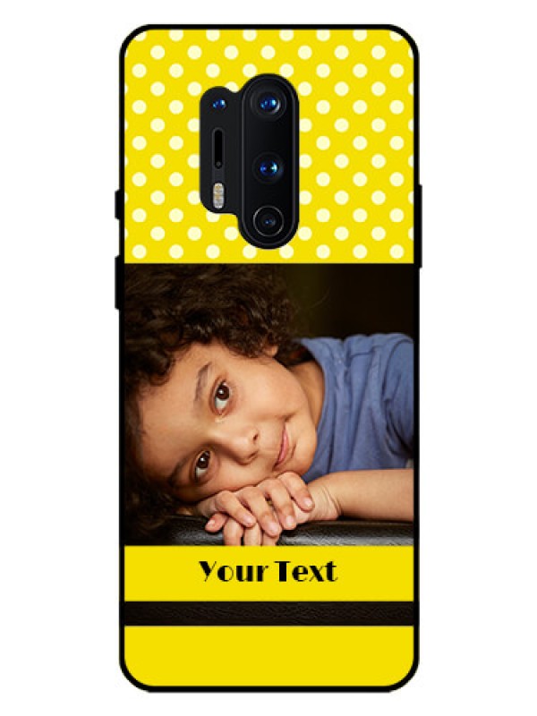 Custom Oneplus 8 Pro Custom Glass Phone Case  - Bright Yellow Case Design